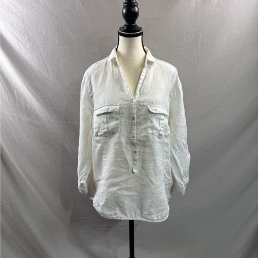 Zara White Linen Shirt